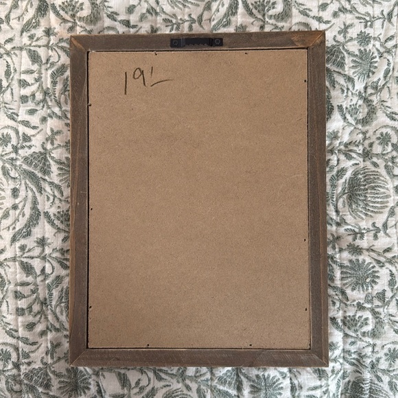 Embroidered Floral Wall Art in Wooden Frame - Picture 2 of 3